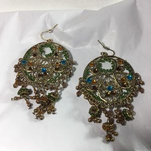 Intricate vintage beaded earrings